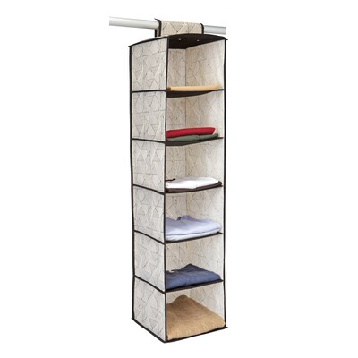 Closet Candie 6 Shelf Closet Organizer, Geo Natural (M-77823)