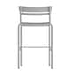 Flash Furniture Nash Modern Steel Slat-Back Barstool, Silver (XUCH10318BSIL)