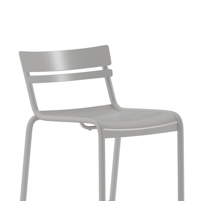 Flash Furniture Nash Modern Steel Slat-Back Barstool, Silver (XUCH10318BSIL)