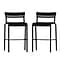Flash Furniture Nash Modern Steel Slat-Back Barstool, Black, 2 Pieces/Pack (2XUCH10318BBK)