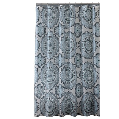 Bath Bliss Shower Curtain, Mandala Design, Blue & Green (5388)
