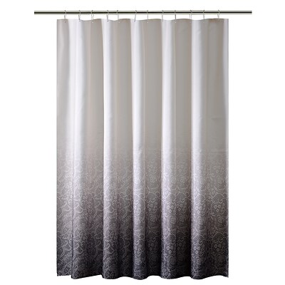 Bath Bliss Shower Curtain, Lace Ombre, Black (5406-BLACK)