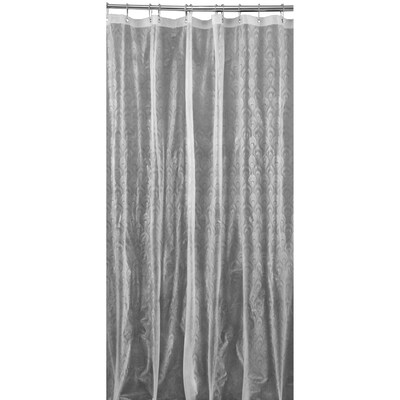 Bath Bliss Shower Curtain, 3D Peacock Design, Clear (5407-CLEAR)