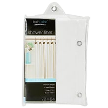 Bath Bliss Shower Liner, Extra Long, White (5671)