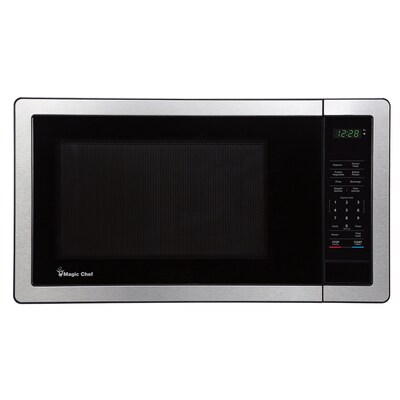 MAGIC CHEF Stainless Steel Countertop Microwave Oven - Silver, 1.6