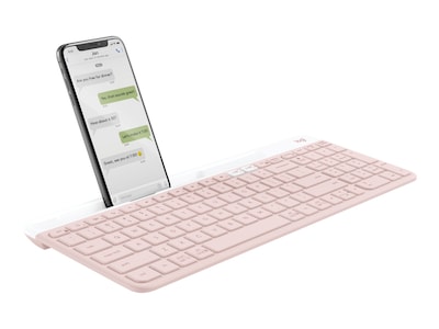 Logitech K585 Slim Multi-Device Wireless Keyboard, Rose (920-011477)