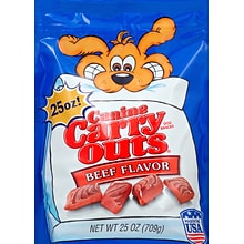 Canine Carry Outs Beef Flavor Dog Treats, 25 Ounce Bag, 6/Carton (SMU50154CS)