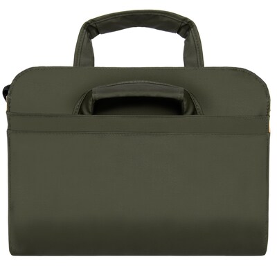 Lencca Messenger Bag Notebook Case fits 15.6 Inch Laptop, Forest Green (PT_LENLEA122_13)