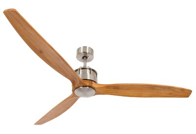 Beacon Lighting 60W Brushed Chrome Ceiling Fan with Remote Control (21050601)