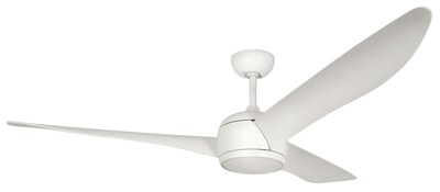 Beacon Lighting 56W Matte Chalk White Ceiling Fan with Remote Control (21291101)