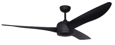 Beacon Lighting 56W Matte Black Ceiling Fan with Remote Control (21291001)
