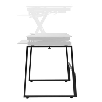 Rocelco Standing Desk Floor Legs, Home Office Sit Stand Up Workstation Base for DADR-40 and DADR-46