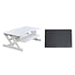 Rocelco 37.5"W 5"-17"H Adjustable Height Standing Desk Converter, White (R DADRW-MAFM)