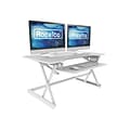 Rocelco 40W 5-20H Adjustable Standing Desk Converter, White (R DADRW-40)