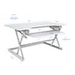 Rocelco 40"W 5"-20"H Adjustable Standing Desk Converter, White (R DADRW-40)