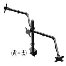 Rocelco Triple Monitor Mount, Articulating Arms for 13-27 LED LCD Screens, Black (R DM3)