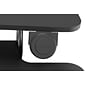 Rocelco 37.4"W 5"-20"H Electric Standing Desk Converter with ACUSB Charger, Black (R EDRB)
