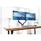 Rocelco Adjustable Dual Monitor Arm Mount, Premium Gas Spring for 32" Screens, Black (R MA2)