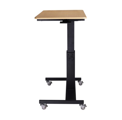 Rocelco 28"W 26"-41"H Adjustable Mobile School Standing Desk, Wood Grain (R MSD-28)