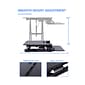 Rocelco 31.5"W 4"-20"H Adjustable Standing Desk Converter, Black (R VADRB)