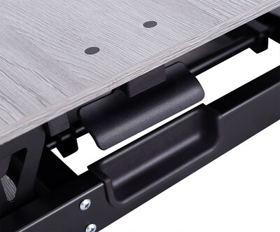 Rocelco 31.5"W 4"-20"H Adjustable Steel Standing Desk Converter with Standing Mat, Gray (R VADRG-MAFM)