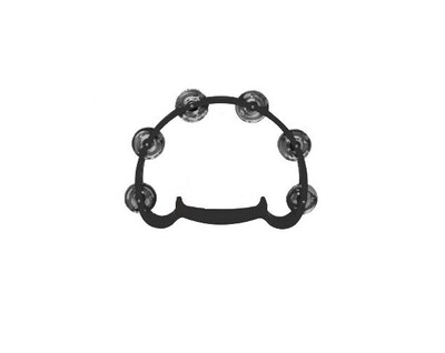 Westco Handy Tambourine, 9", Black