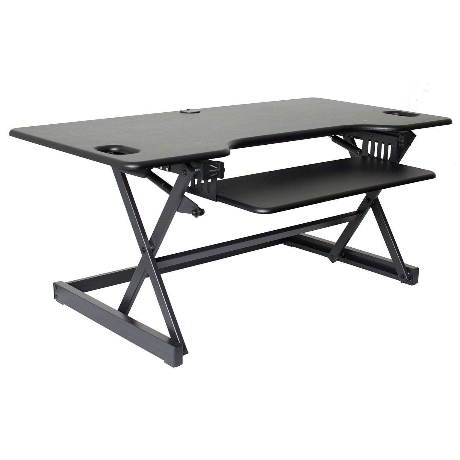 Rocelco 46W Manual Adjustable Standing Desk Converter, Black (R DADRB-46)
