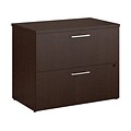 Bush Business Furniture 400 Series 36W 2 Drawer Lateral File Cabinet, Mocha Cherry (400SFL236MRK)