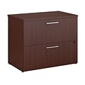 Bush Business Furniture 400 Series 36W 2 Drawer Lateral File Cabinet, Harvest Cherry, Installed (400SFL236CSKFA)