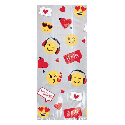 Amscan Key To Your Heart Valentines Day Small Cello Bag, 9.5 x 4 x 2.25, 7/Pack, 20 Per Pack (37