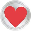 Amscan Key To Your Heart Metallic Paper Plate, 7 x 7, 8 Plates/Pack, 5/Pack (549619)