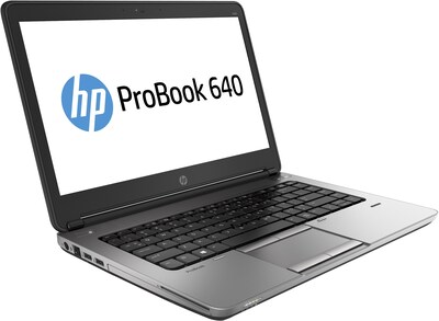 HP ProBook 640 G1 14" Refurbished Laptop, Intel i5 4210M 2.6GHz Processor, 12GB Memory, 180GB SSD, Windows 10 Pro