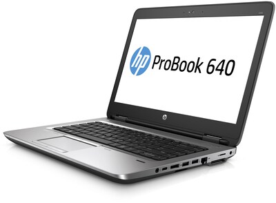 HP ProBook 640 G1 14 Refurbished Laptop, Intel i5 4210M 2.6GHz Processor, 12GB Memory, 180GB SSD, W