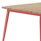 Flash Furniture Declan Indoor/Outdoor Dining Table with Umbrella Hole, 30", Brown Top and Red Base (JJT1461990BRRD)