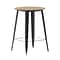 Flash Furniture Declan Indoor/Outdoor Bar Top Table, 42, Brown Top with Black Base (JJT14623H76BRBK