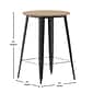 Flash Furniture Declan Indoor/Outdoor Bar Top Table, 42", Brown Top with Black Base (JJT14623H76BRBK)