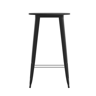 Flash Furniture Declan Indoor/Outdoor Bar Top Table, 42", Black Top with Black Base (JJT14623H60BKBK)