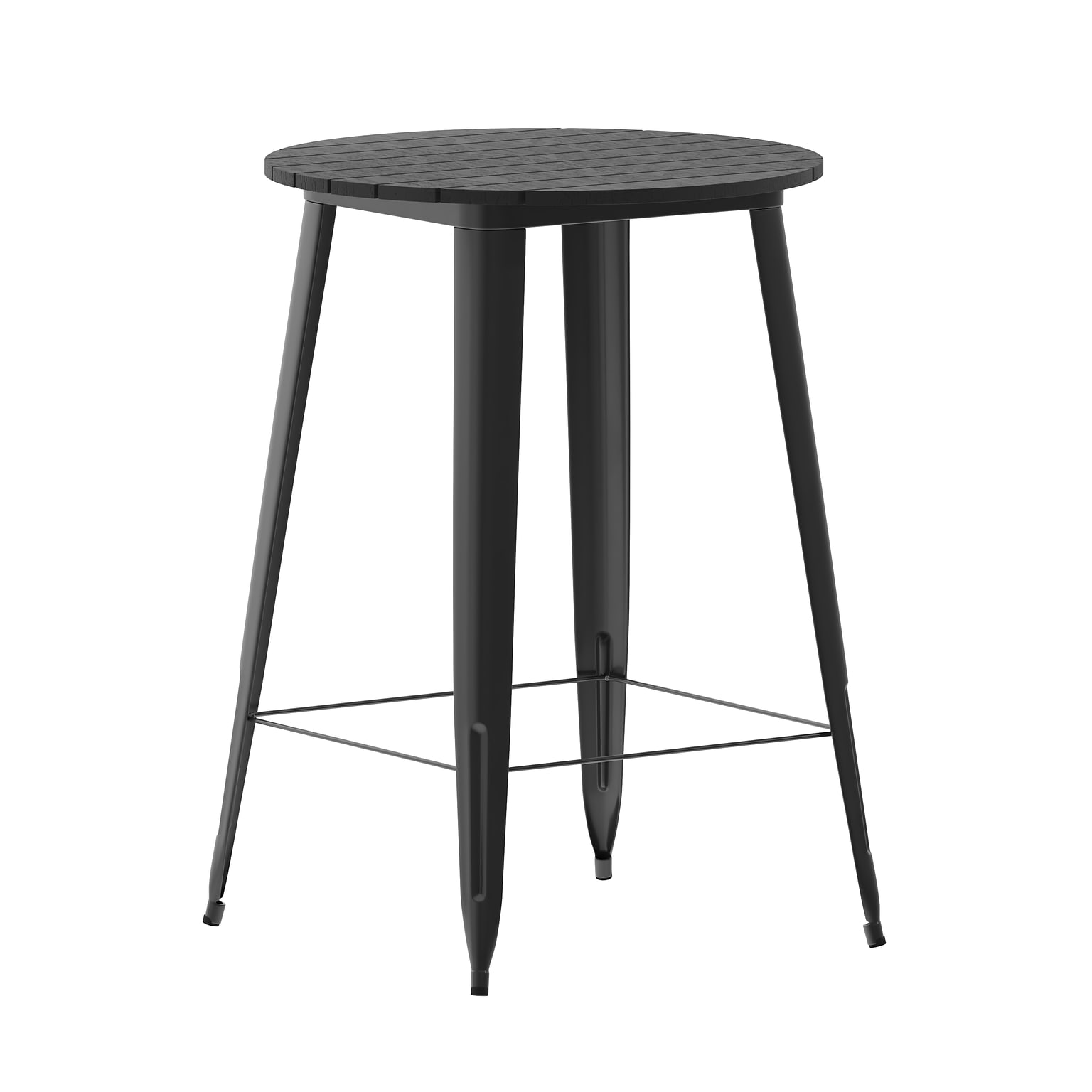 Flash Furniture Declan Indoor/Outdoor Bar Top Table, 42, Black Top with Black Base (JJT14623H76BKBK)