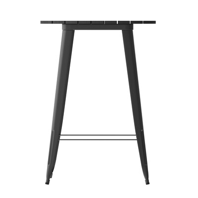 Flash Furniture Declan Indoor/Outdoor Bar Top Table, 42", Black Top with Black Base (JJT14623H76BKBK)