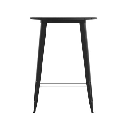 Flash Furniture Declan Indoor/Outdoor Bar Top Table, 42", Black Top with Black Base (JJT14623H76BKBK)