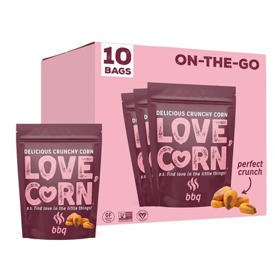 Love Corn Smoked BBQ, 1.6 Oz, 10/Box (307-00383)