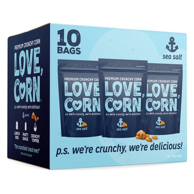 Love Corn Sea Salt, 1.6 Oz, 10/Box (307-00384)