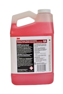 3M General Purpose Cleaner Concentrate 8A, 0.5 Gallon, 4/Carton (8A)