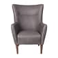 Flash Furniture Connor Faux Leather and Wood Wingback Accent Chair, Dark Gray (QYB235DGY)