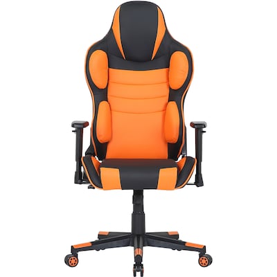 Hanover Commando Ergonomic Adjustable Gas Lift Seating Gaming Chair, Black/Orange (HGC0110)