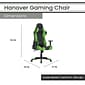 Hanover Commando Ergonomic Adjustable Gas Lift Seating Gaming Chair, Black/Green (HGC0115)