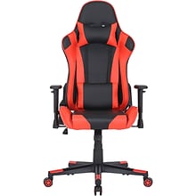 Hanover Commando Ergonomic Adjustable Gas Lift Seating Gaming Chair, Black/Red (HGC0116)