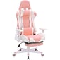 Hanover Commando Ergonomic Adjustable Gas Lift Seating Gaming Chair, Pink/White (HGC0119)
