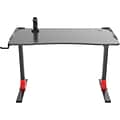 Hanover 47W Electric Sit Stand Gaming Desk with Adjustable Heights & Remote Control RGB Lights (HGD