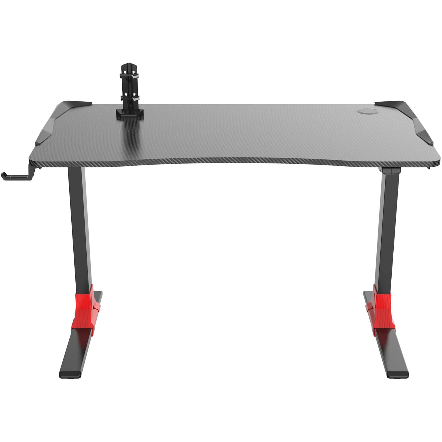 Hanover 47W Electric Sit Stand Gaming Desk with Adjustable Heights & Remote Control RGB Lights (HGD0501-BLK)